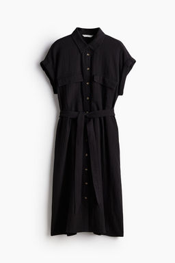 Vestido camisero con cinturon de anudar - H&m фото 3