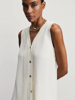 Трикотажный жилет в рубчик / Zarina  фото 3