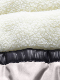 Парка зимняя подростковая для девочки с капюшоном и мехом бежевого цвета 9536B - Valianly фото 20