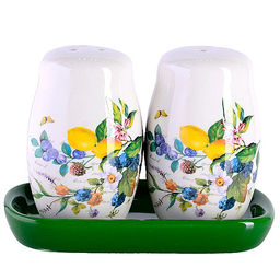 60151 Набор для специй на подставке 3пр Лесные ягоды с лимонами доломит LR (х72) - Mayer&boch фото 2