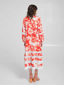 Платье макси с кружевом - Marchello marchellini фото 4