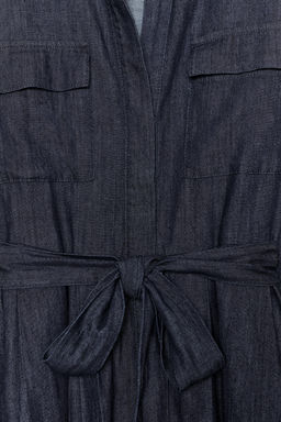 ZW COLLECTION DENIM BELTED DRESS - Zara фото 7