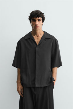 Рубашка Fluida Relaxed Fit черная