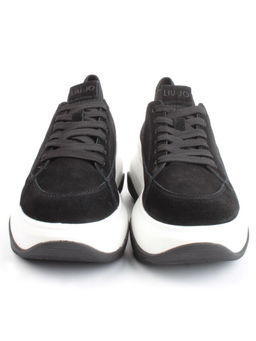 05-A9000-4 BLACK Кроссовки женские (натуральная замша)