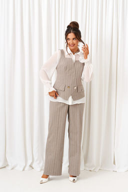 Костюм Beautiful Free 6417 полоска песочная