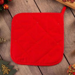 Прихватка Christmas red flowers 19х19см, саржа, 100% х/л,ватин 250г/м2 - Этель фото 5