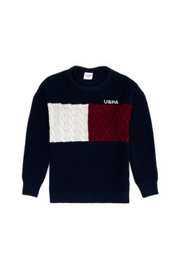 U. S. Polo Assn Темно-синий свитер с круглым вырезом для мальчика - U.s. polo assn фото 4
