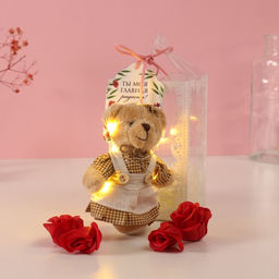 Набор подарочный Мишка в платье, мыльные красные розы 5 шт., роса, 7?7?12 см - Simaland фото 2