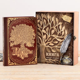 Родословная книга Книга моей семьи в шкатулке с деревом, 20 х 26 см