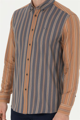 Мужская рубашка антрацитового цвета с длинным рукавом - U.s. polo assn фото 13