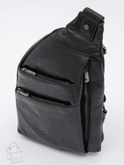 Рюкзак мужской кожаный 1772Z black Zinimsk