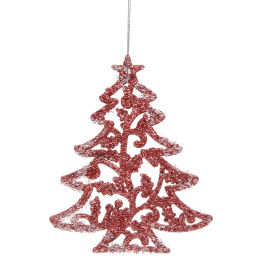 Цена за 2шт. Подвеска "Вечерняя ёлочка" 8*10 см, Янтарь