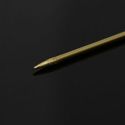 Основа «Брошь-игла» с шариком d=1,2 см (набор 5 шт.), L=7 см, площадка 1,5 см, цвет золото