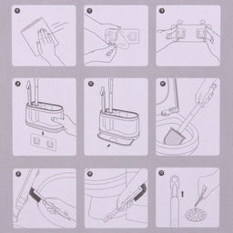 Ерш с креплением на стену "Стиль" 40 см, силиконовая щетка 8626