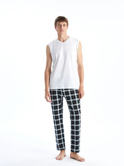 Standart Kal?p Ekose Erkek Pijama Alt