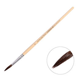 Цена за 10 шт. Кисть для рисования, белка, № 6, круглая, деревянная ручка, международный размер