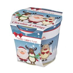 СВЕЧА АРОМАТИЗИРОВАННАЯ MERRY CHRISTMAS ШОКОЛАД И АПЕЛЬСИН ВЫСОТА=8 СМ. ДИАМЕТР=9 СМ. - Adpal фото 2