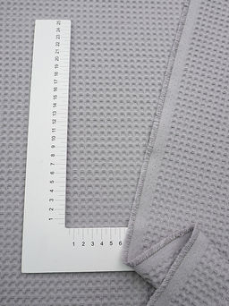 Вафельное премиум-полотно "Italy" цв.Пепельный, ш.1.5м, хлопок-100%, 240гр/м.кв