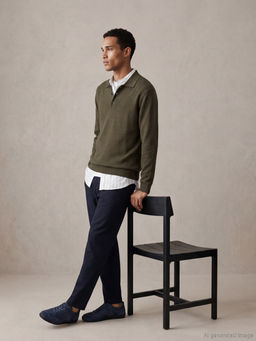 Polo Yaka Erkek Triko Kazak