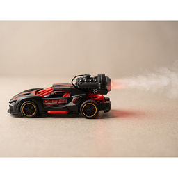 Гоночная машинка свет, звук с имитацией дыма, 1:32, Fast Racers, чёрная
