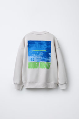 PRINTED SWEATSHIRT WITH LABEL - Zara фото 2