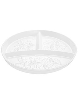 Тарелка секционная д/правильного питания 22*22*2,5 см "Птички на ветке" цельная глубокая 3 секции