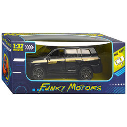 Чёрная инерционная машинка с прозрачной крышей die-cast,1:32, открывающиеся двери