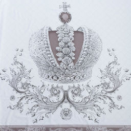 Постельное бельё евро «Этель» King&Queen, мако-сатин