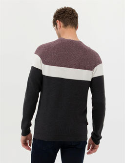 Bordo Slim Fit Bisiklet Yaka Triko Kazak - Pierre cardin фото 5