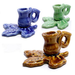 Подсвечник МИКС цвет керамика с листочком Винограда