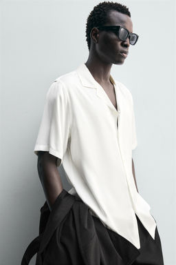 REGULAR FIT SATIN SHIRT - Zara фото 6