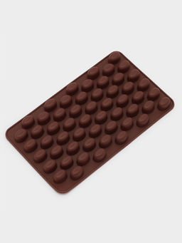 Форма для мармелада Доляна Кофейные бобы, силикон, 18.5?11?1 см, 55 ячеек (1.6?1.2 см), коричневая  фото 3