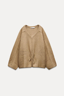 GOLD APPLIQUE KNIT SWEATER - Zara фото 4