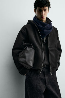 RIB KNIT ZIP-UP HOODIE - Zara фото 6