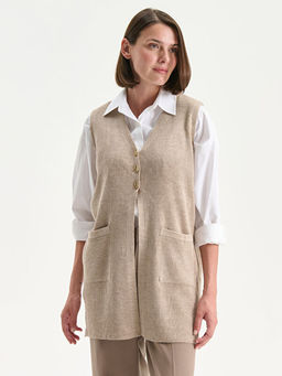 V Yaka Kad?n Triko Yelek