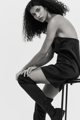 Vestido bandeau con lazo - H&m фото 5