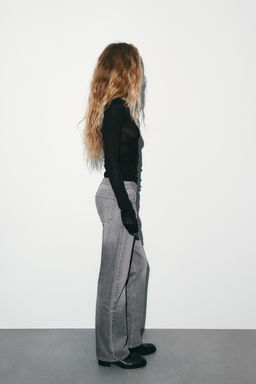 TRF WIDE-LEG LOW-RISE JEANS - Zara фото 12