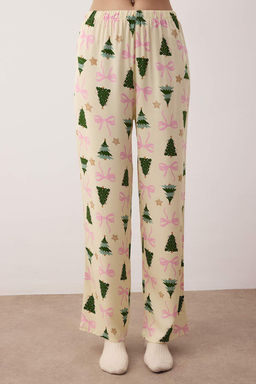 Ekru Y?lbas? Belmando Dokuma Pijama Tak?m? THMAW26PT00060 - Trendyolmilla фото 3