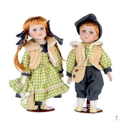 Сувенир коллекционный Мальчик и Девочка 2 штуки набор 31 см / 1213 /уп 24/ - Галеонтрейд фото 2