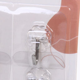 Цена за 4 шт. Крючки в наборе 8шт на липкой основе "БАСТОФ", форма квадрат, нагрузка 3кг/5,5см