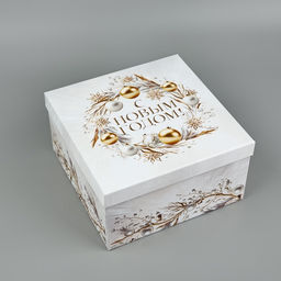 Коробки подарочные новогодние набор 10 в 1 «С Новым годом», 10×10×6–28×28×15 см