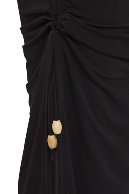 Siyah Orme Buzgulu Maxi Plaj Elbise TBESS25EL00144 - Trendyolmilla фото 6