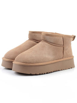 04-PF8520-3 BEIGE Угги женские (натуральная замша, 100% шерсть)