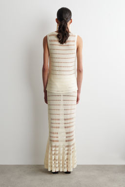 LADDER-STITCH KNITTED MIDI SKIRT - H&m фото 3