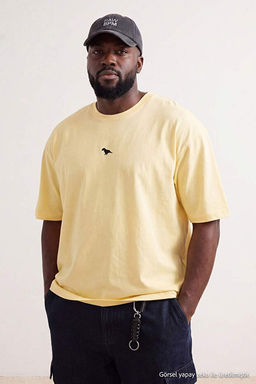 Sar_ Oversize Dinazor Nak__l_ %100 Pamuk B_y_k Beden T-Shirt TMNSS24BF00013