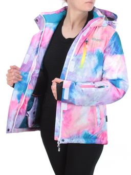 W1609-2 PINK/BLUE PRINT Куртка горнолыжная женская ERUITOR (100 гр. холлофайбера) - Fashion фото 8