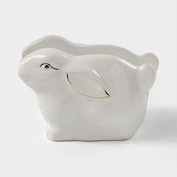 Салфетница Доляна Зайка в золотом, 1278,5 см, цвет белый