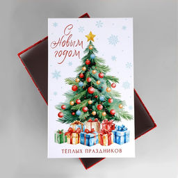 Коробка новогодняя подарочная Тёплых праздников, 32.5 х 20 х 12.5 см