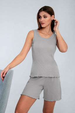 Арт. 9155/1 Пижама с шортами 42-50 (5 шт) Цвет:верх-серый, низ-серый