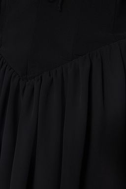 TRENDYOLMILLA Bridal Ekru A-Kesim Astarl? Volanl? Dokuma Sifon K?sa Dugun/Nikah S?k Abiye Elbise TPRSS23EL00096 фото 12